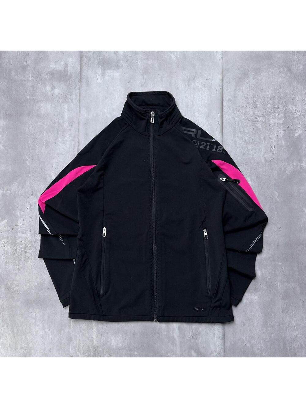 Y2K Black Polo Ralph Lauren RLX Pink Tech Gorpcore Jacket
